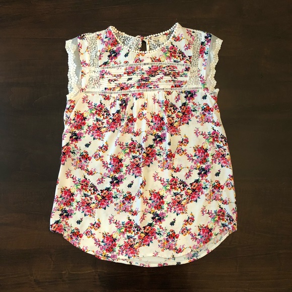 ANTHROPOLOGIE floral top M - Picture 2 of 4